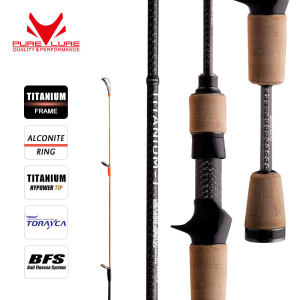 PURELURE TITANIUM-T XUL BFS Rod 0.5-6g Bait Weight 5FT 6FT Perch Trout Bass Spinning Casting Titanium Guide Bracket F MF Action