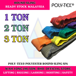 POLY-TEX® POLYESTER ROUND SLING SF6 1TON – 3TON (0.5M – 4M)
