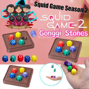 Stone Squid Game 2 Korean Gonggi Jacks Game Stone Catching 3D Printed 5 Colors Gonggi Fun Toys Gift