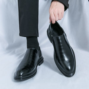 NUDANLAI | New British Style Slip-On Stylist Sharp Toe Business Loafers Dress Shoes Men