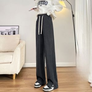 LANGPIN | New Womens Slim Wide Leg Pants Casual Floor-Length Comfortable Versatile Loose Casual Straight Comfortable High Waist Floor-Length Pants