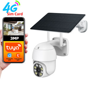 Camera IP PTZ Năng Lượng Mặt Trời 3MP Ngoài Trời Hỗ Trợ SIM 4G EU Tích Hợp Theo Dõi Chuyển Động Và Đàm Thoại Hai Chiều Điều Khiển Qua Ứng Dụng Tuya Smart Life