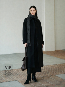 Wool Silk Cashmere Blend Lightweight Coat