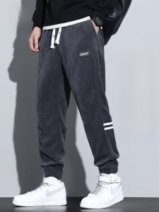 ROMON | Romon Corduroy Mens Pants Loose Fit Sporty Autumn Winter Style Trendy Brand Youthful Vitality Style Long Trousers For Men