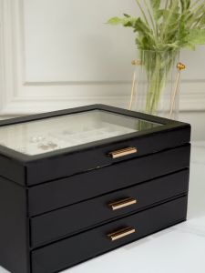 2ชั้น ลิ้นชัก 1ชั้น กล่องเก็บเครื่องประดับ ตัวล็อก พร้อมส่ง กำไรมากที่หน้าเป้าหมาย