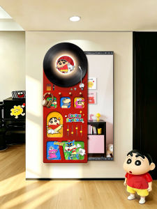 HAOJIUBUJIAN | Dopamine-Inducing Cartoon Decorative Concealable Sliding Full-Length Mirror