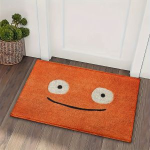 VIKAMA Cartoon Face Pattern Floor Mat Machine Washable Bathroom Entrance Soft Carpet For Home Decoration