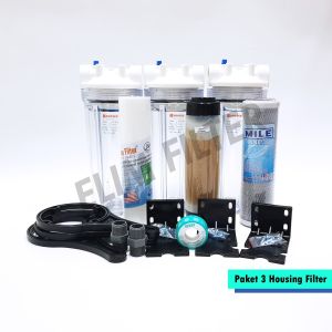 ELIM Filter - Paket 3 Housing 10 inch Set Filter Air Kapur / Filter Air Sumur