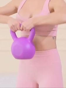 (5LB-30LB random color) Womens Fitness Color Cement Kettlebell Gym Athletic Commercial Commercial Home Arm Kettle Dumbbell Kettlebell Fitness Bell Womens Home Fitness Equipment Squat Kettle Lifting Dumbbell Hip Lift Training Sports Men