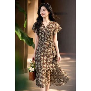 Misoshine | Floral V-Neck Slimming Dress