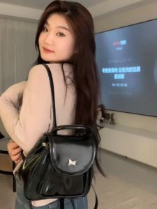 กระเป๋าเป้สะพายหลังแบบถักสไตล์เกาหลีสำหรับนักเรียนน้ำหนักเบาความจุขนาดใหญ่สำหรับเดินทางไปทำงาน กระเป๋าใส่ของสำหรับใช้ในห้องเรียน