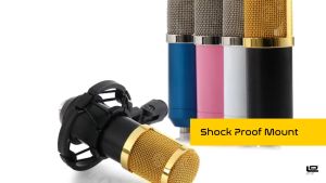 BERGARANSI TaffSTUDIO Mikrofon Kondenser Studio Mic XLR with Shockproof Mount - Microphone Rekaman Studio / Mikrofon HP Laptop PC Handphone