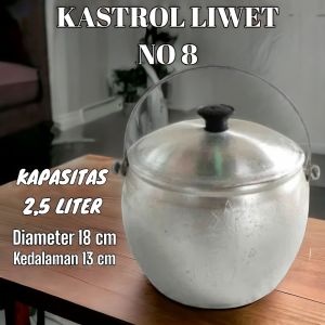 Terlaris!!!!Panci Liwet kastrol 4 liter kastrol liwet tradisional No 10 alumunium