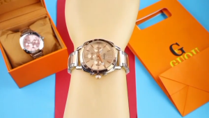 ✅PROMO Original WATCH Fashion WANITA Premium TERLARIS Jam Tangan GUOU Kasual ANALOG Mewah New G12021W Series RANTAI |STAINLESS STEEL| Diameter : 35 cm TANGGAL AKTIF ✔️ Free BOX Exclusive & BATERAI Cadangan WATER RESIST 100M [TAHAN AIR] ✅DIPAKE BERENANG