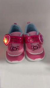Girls Shoes Hello Kitty Shoes with Lights for Kids Vel-cro (Stick On) Shoes Girl Childrens Pink Shoes KC722128
