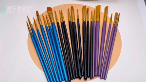 10 Pieces Artist Nylon Hair Paintbrushes Watercolor Acrylic Oil Painting Supplies