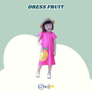 Dress Anak Smilee Fruit Warna Fanta Size 1-5Th