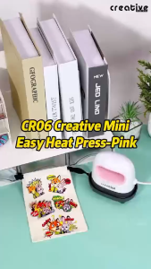 Mini Heat Press Iron Pink – DIY Iron for T-Shirts Caps Bags & Accessories