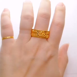 Cincin Dragon Sempoa Saiz 18.5 21 23.5 24Emas 916 Yon Hing