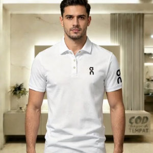 (1-3 days delivery) Mens QN Golf Polo Shirt Badminton Shirt Mens Running Sports Short Sleeve Breathable Quick Drying Top