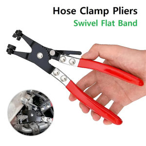Hose Clamp Pliers Repair Tool Swivel Flat Band Water Pipe Removal and Installation of Ring-Type or Flat-Band Hose Clamps