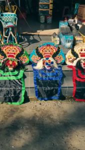 Murah Barongan (Bonus Kemul Panjang dan sungut) Bahan Kayu full mainan kesenian Tradisional