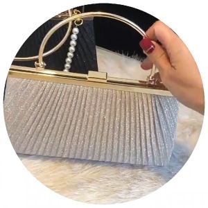 High-grade light gold banquet bag light gold banquet bag wedding bridesmaid handbag dress bag hand purse