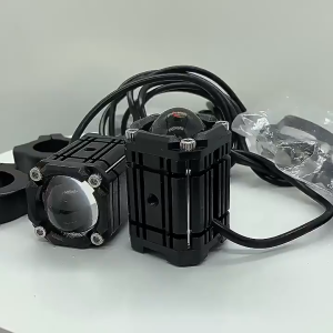 Motorcycle Led Light 4 Modes Tricolor Mini Driving Light Motorcycle Spot Light Auxiliary LED Light