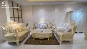 SOFA PHÒNG KHÁCH TÂN CỔ ĐIỂN DÁT VÀNG NHẬP KHẨU 9903B