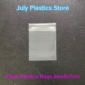 ถุงซิปใส Clear ขนาด 5x7 ซม. (แพค 100 ใบ) ถุงพลาสติกใส่เครื่องประดับ ถุงซิปใส่ของเล็ก Model A คุณภาพดี  โดย July Plastics