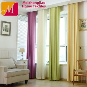 Modern Simple Solid Imitation Fluffy Linen Fabric Curtain