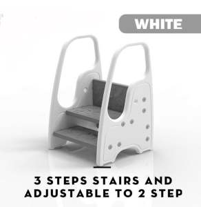 KiDDiE CASTLE Ready Stocks 🇲🇾 Adjustable kids stairs Hand Washing Ladder safety covered hander Footstool stair ladder for kids Bathroom Step Stools Standing Stools