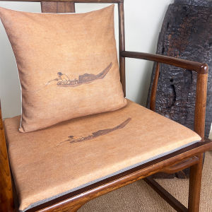 Original New Chinese Style Cotton Linen Chair Pad for Tea Room Owner High End Zen Style Circle Chair Pad Traditional Japanese Craft