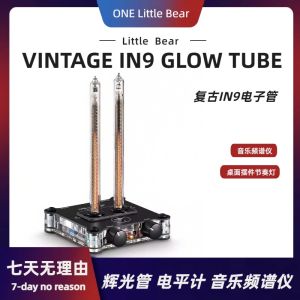 Retro Glow Tube Music Spectrum Level Meter Desktop Decoration Bear VU9 Rhythm Light Electronic Component Display Device