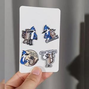 Bộ 4 Ghim Cài Áo Hình Nhân Vật Hoạt Hình Mordecai Rigby Trang Trí Balo Quà Tặng Cho Fan Chủ Đề Phim Ảnh & Truyền Hình Chất Liệu Kim Loại.