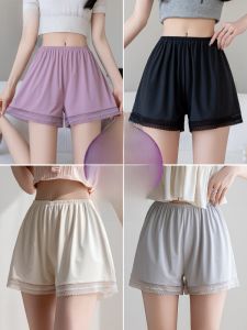 miiow | Cool Sensation Safety Pants Womens Summer New Ice Silk Home Base Shorts Pants Anti-Light Sleepwear High Waist Short Length