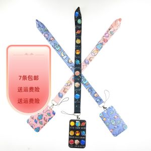 Polyester Digital Print Rocket Planet Spaceship Mobile Phone Lanyard Neck Strap ID Card Holder Camera Strap Other Brand