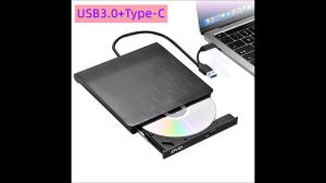 Ổ ghi DVD RW USB 3.0 + Type-C gắn ngoài cho Laptop PC Macbook