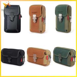 【3PCS】Outdoor Canvas Waist Bag Sport Casual Men Phone Purse Zipper Belt Bum Pouch