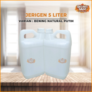 JERIGEN 5 LITER - Kondisi Baru Food Grade / Botol 5L / HDPE / Jirigen Ember Kotak