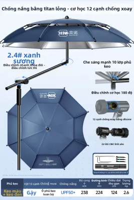 BENNUO | Ô Dù Đi Cá Độ Bền Chống Nắng Gập Được