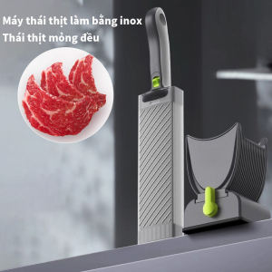 Máy thái thịt làm bằng inox Có thể điều chỉnh độ dày mỏng 2mm/4mm Máy cắt thịt tươi Thái thịt mỏng đều