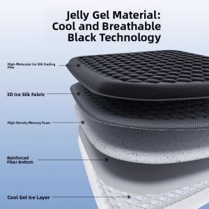 MONLEYTA | Car Seat Cushion Office Summer Cool Gel Pad Single Piece Four Seasons Universal Chair Pad Ventilated Breathable Butt Pad