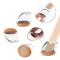8PCS Silicone Chair Leg Floor Protectors with Felt Non-Slip 15~25° Slanted Furniture Leg Caps to Protect For Hardwood Floor. 