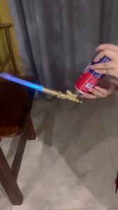 หัวพ่นไฟ หัวพ่นแก๊สกระป๋อง รุ่นใหม่ จุดไฟในตัว วัสดุทองเหลืองแท้