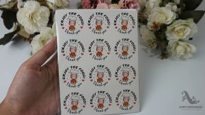 60Pcs Thank You Sticker Label TY039 Enjoy The Food