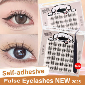 Dorisna Double Pointed Wheat False Eyelashes Self-adhesive Natural Slender Thick Little Devil Single Cluster Grafting Lash Extension 10-14mm
