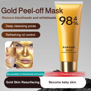【Gold Essence】Gold Peel-Off Mask Deep Cleansing Blackhead Acne Removal Tender and Bright Skin Smearable Mask Genuine黄金撕拉面膜
