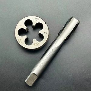 M18*1.5 M18X1.5 Straight Handle Standard Machine Die Tap Right High Speed Steel Wire Tapping Drill Round Die Metal Tap Die Set