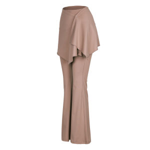 Maxrun Detachable Short Skirt Fitness Pants Women High Waist Bell Bottom Sports Yoga Pants Large Size Micro Flare Yoga Skirt Pants